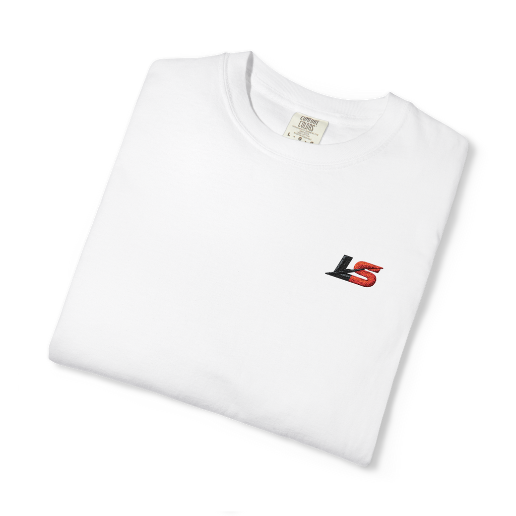White LS Unisex Garment-Dyed T-shirt