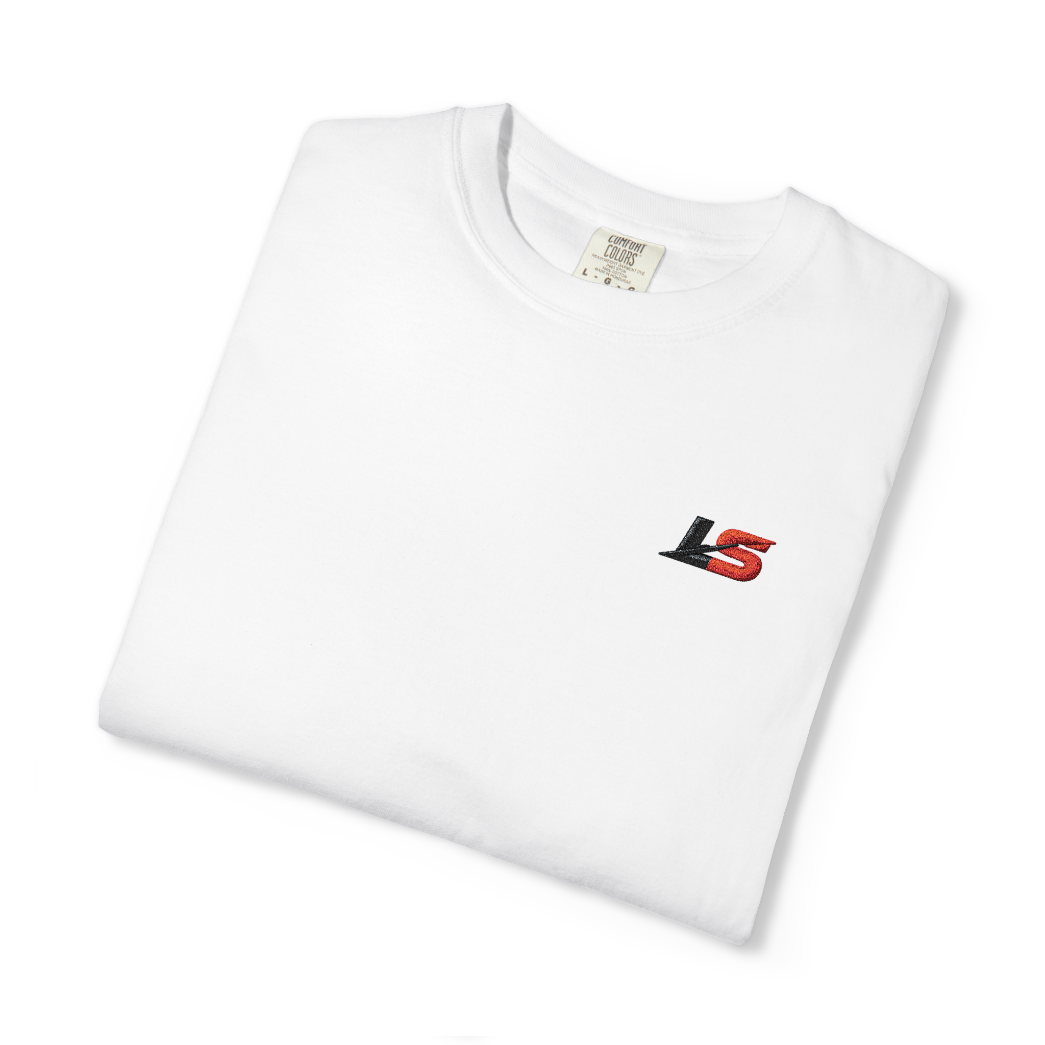 White LS Unisex Garment-Dyed T-shirt