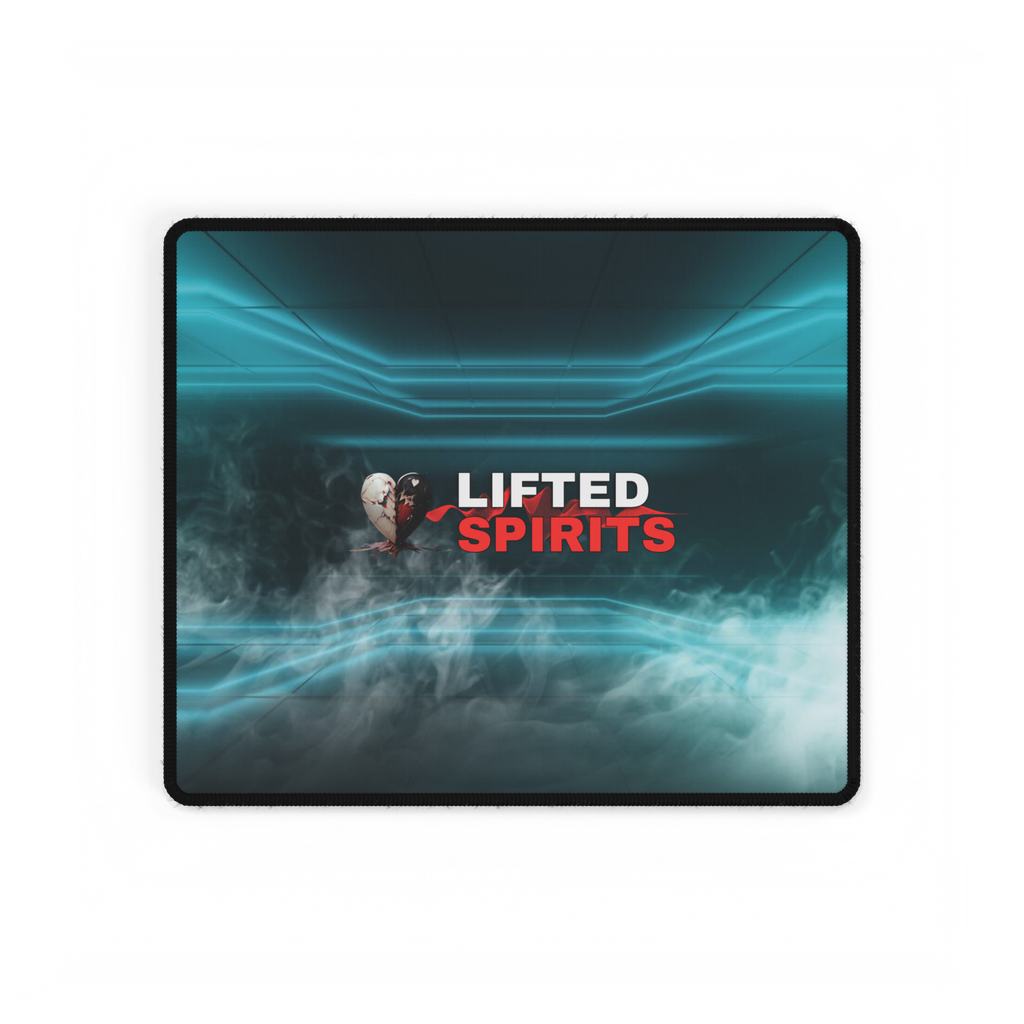 Lifted Spirits Neon Smoke Gaming Desk Mat – Extended Non-Slip Mouse Pad