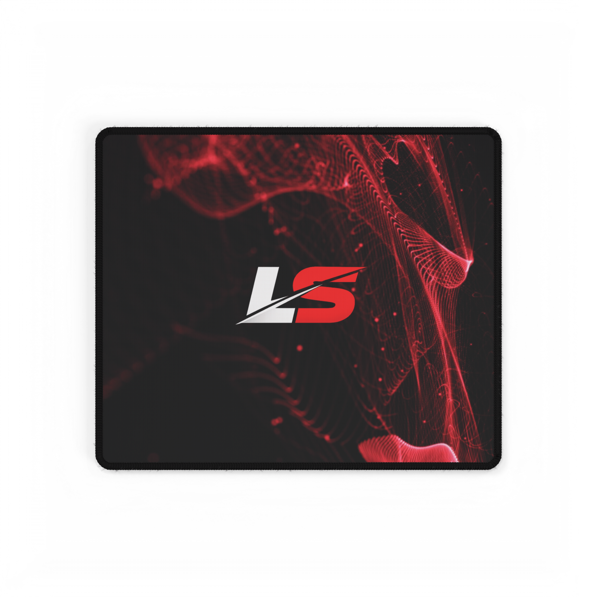 Lifted Spirits Red Wave Gaming Desk Mat – Non-Slip Extended Mouse Pad for Gaming & Setup