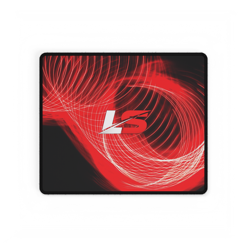 Lifted Spirits Red Flow Gaming Desk Mat – Non-Slip Extended Mouse Pad for Gaming & Setup