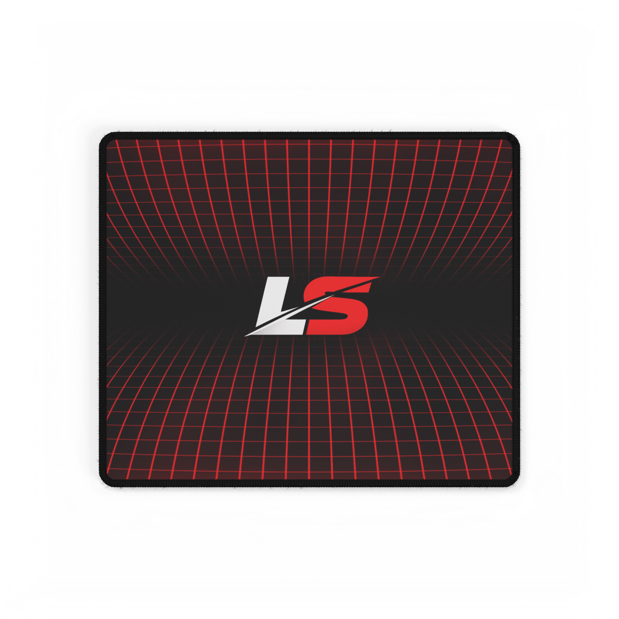 Lifted Spirits Red Grid Gaming Desk Mat – Non-Slip Extended Mouse Pad for Gaming & Setup