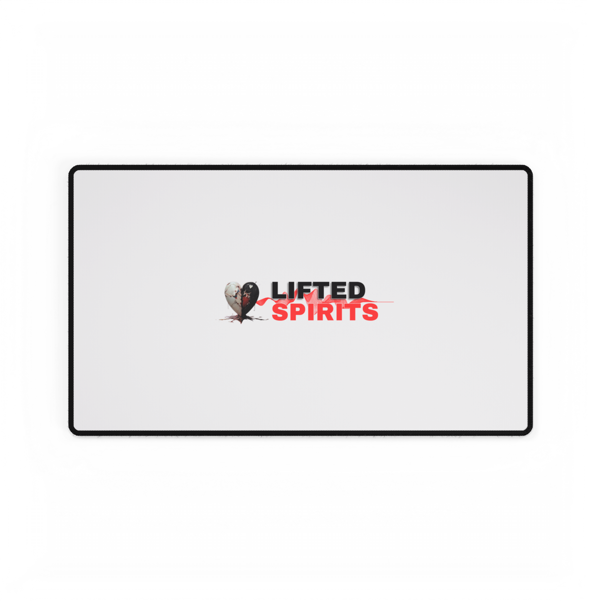 Lifted Spirits White Gaming Desk Mat – Smooth Non-Slip Mouse Pad