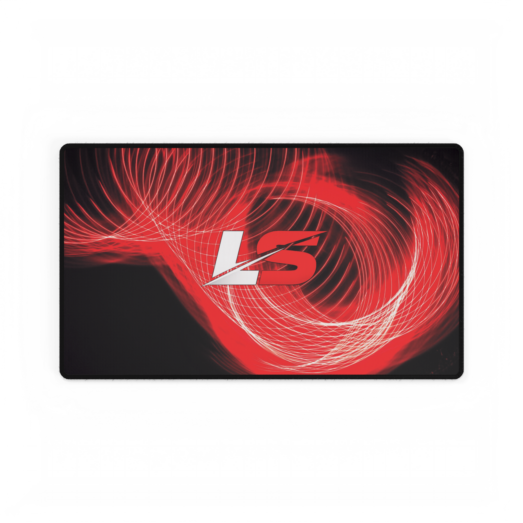 Lifted Spirits Red Flow Gaming Desk Mat – Non-Slip Extended Mouse Pad for Gaming & Setup