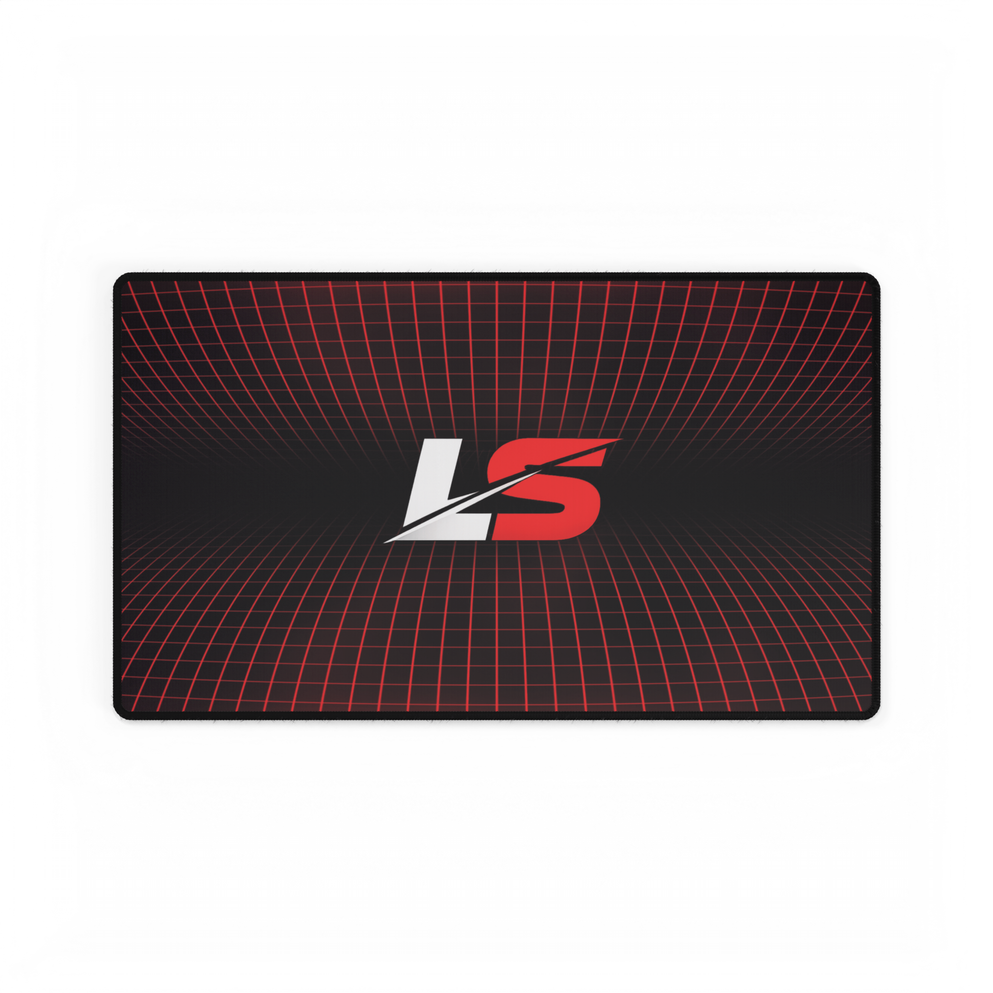 Lifted Spirits Red Grid Gaming Desk Mat – Non-Slip Extended Mouse Pad for Gaming & Setup