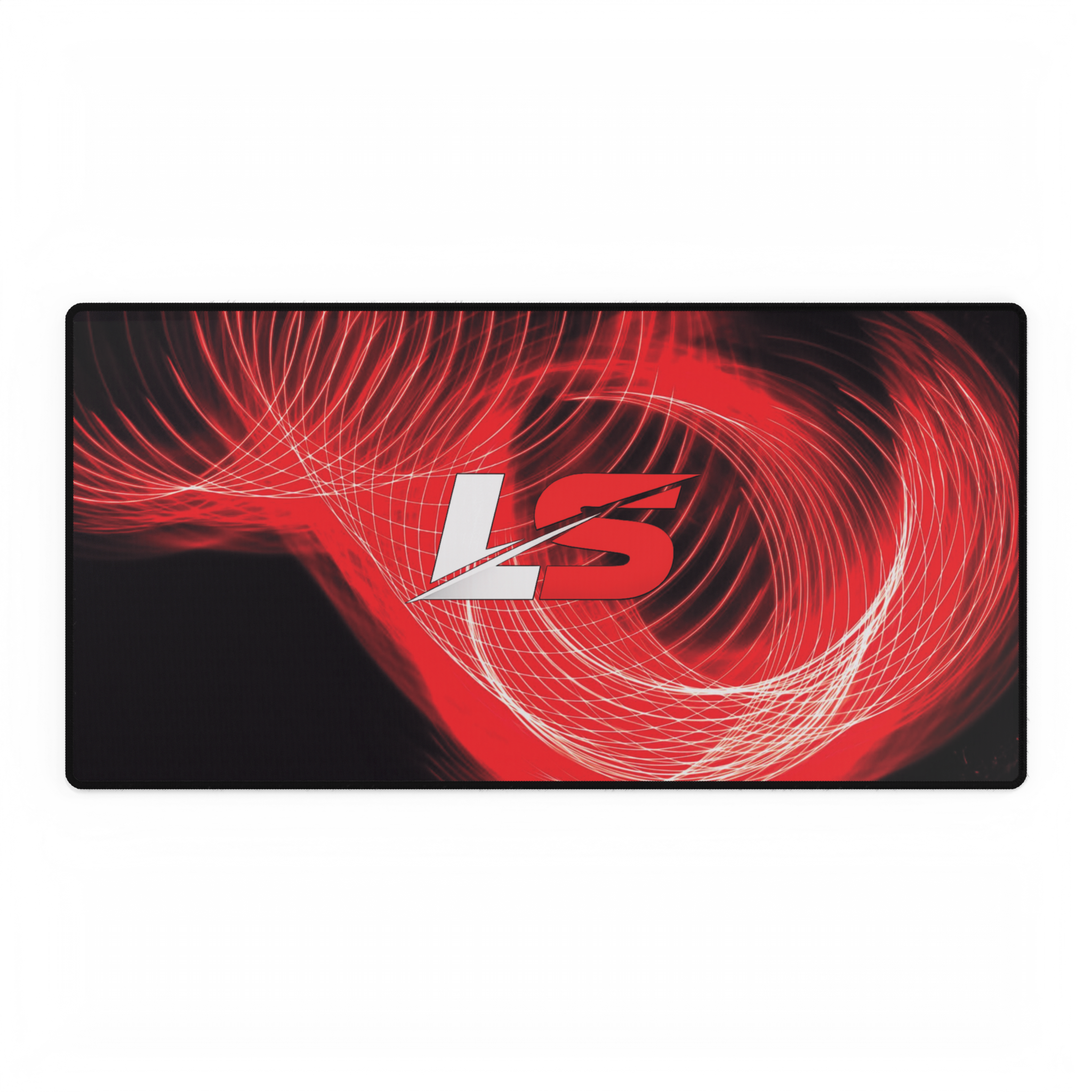Lifted Spirits Red Flow Gaming Desk Mat – Non-Slip Extended Mouse Pad for Gaming & Setup
