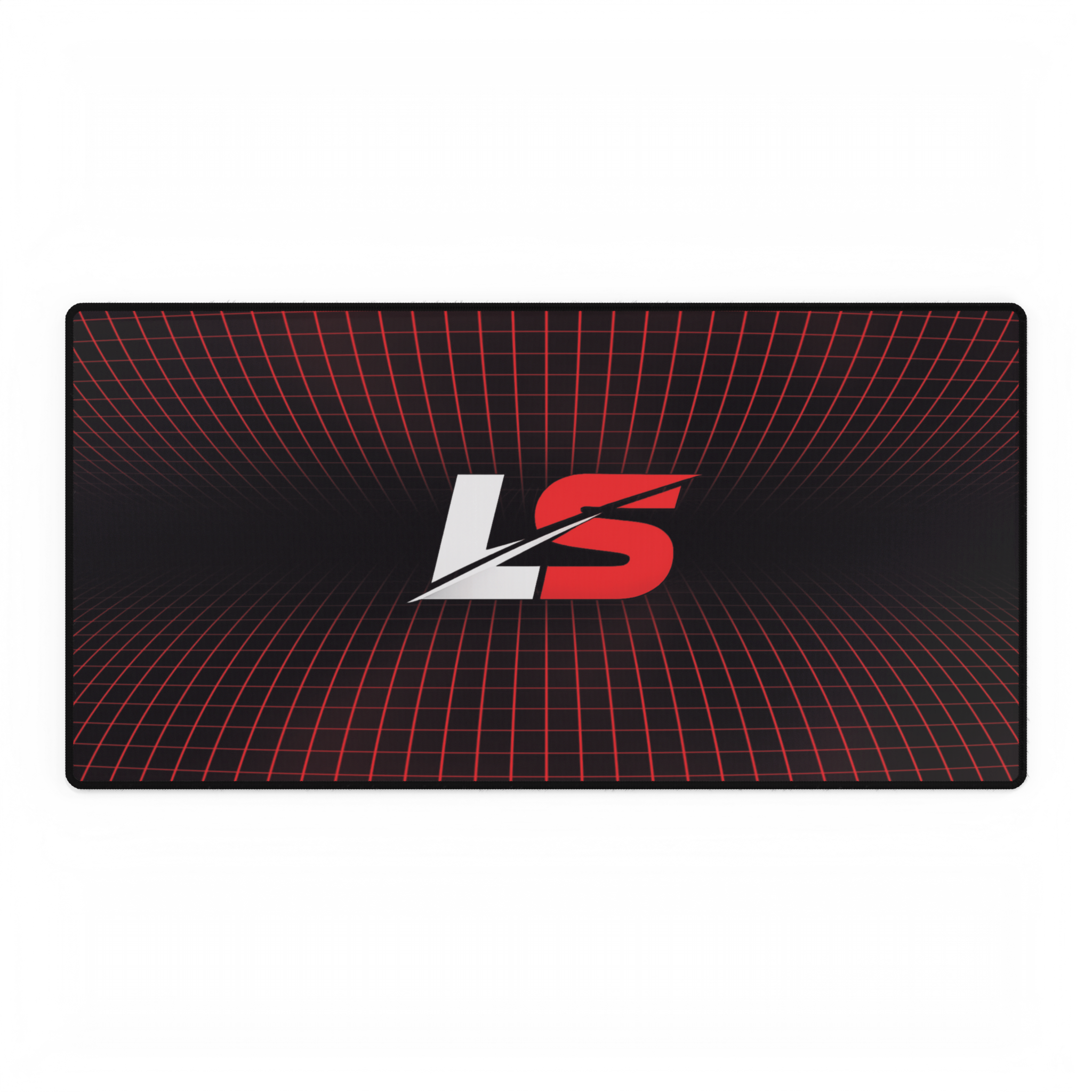 Lifted Spirits Red Grid Gaming Desk Mat – Non-Slip Extended Mouse Pad for Gaming & Setup