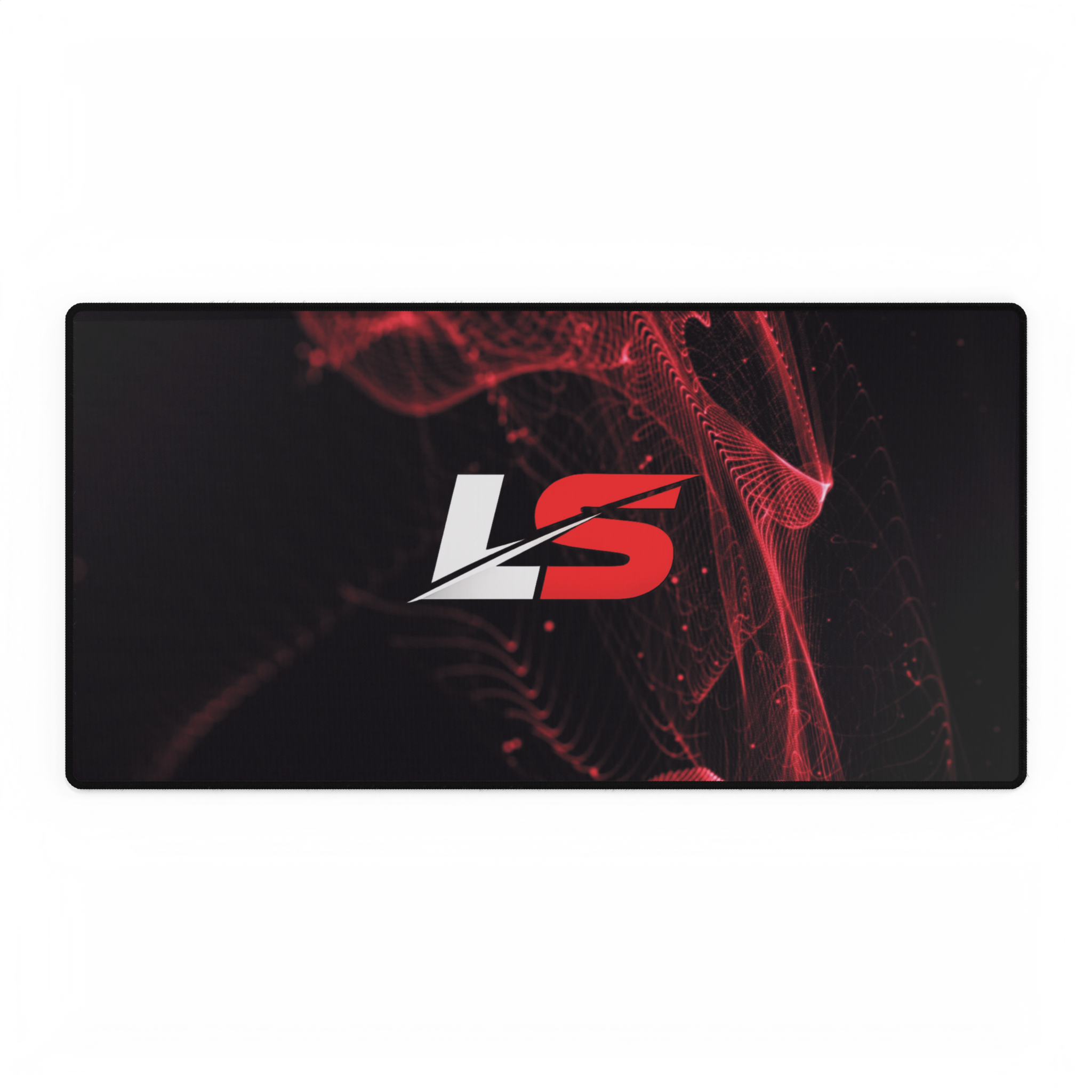 Lifted Spirits Red Wave Gaming Desk Mat – Non-Slip Extended Mouse Pad for Gaming & Setup