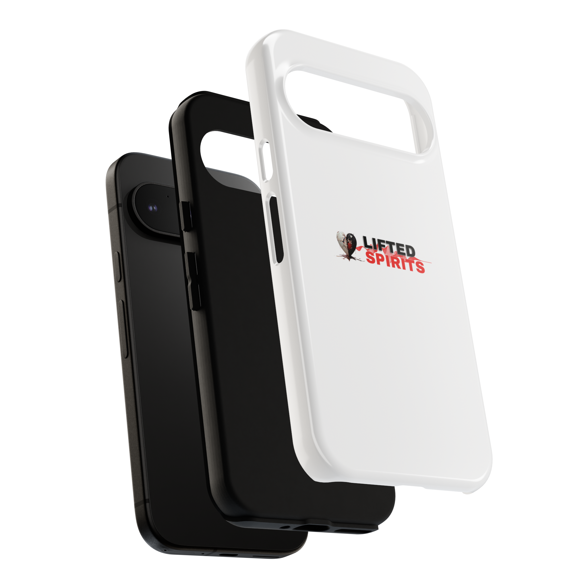 Lifted Spirits White Google Pixel Case – Dual Layer Protective Cover