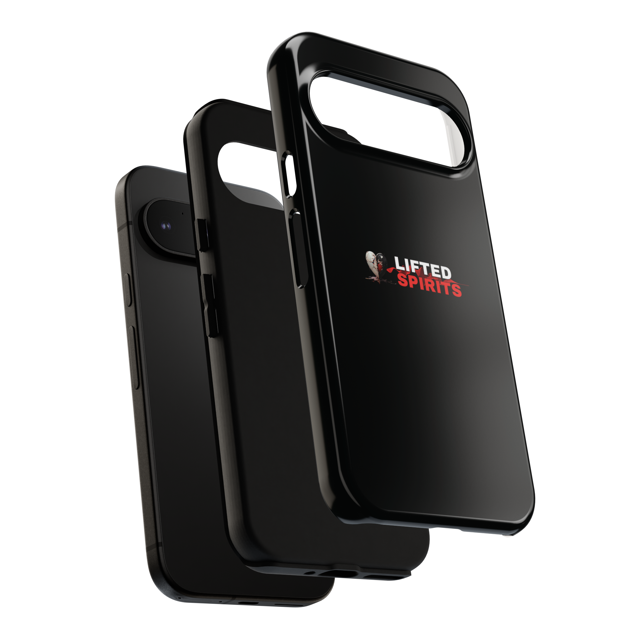 Lifted Spirits Black Google Pixel Case – Dual Layer Protective Cover