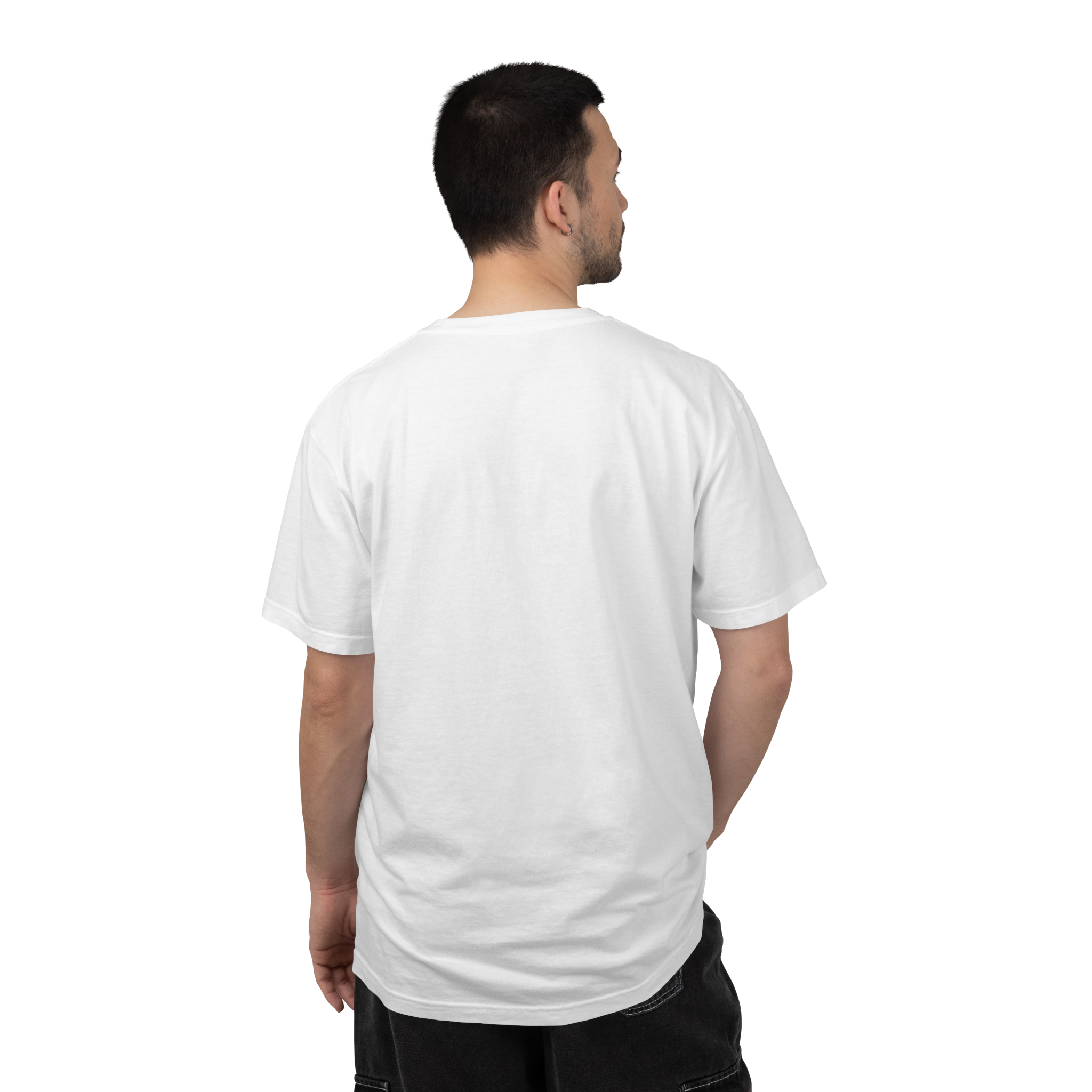White LS Unisex Garment-Dyed T-shirt