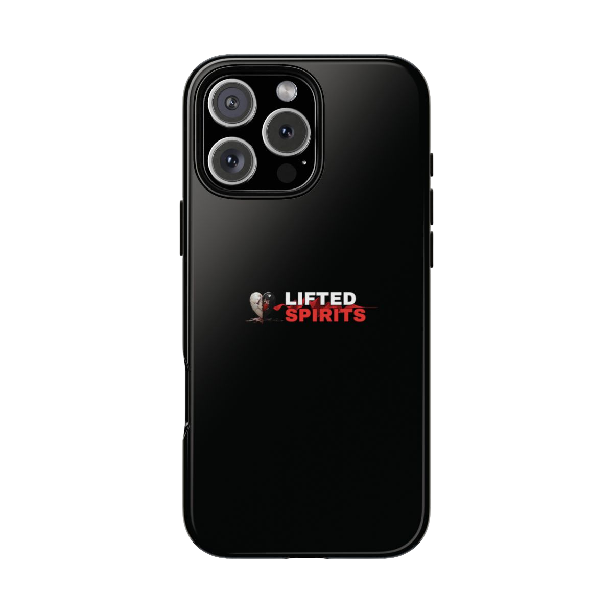 Lifted Spirits Black iPhone Case – Dual Layer Protective Cover