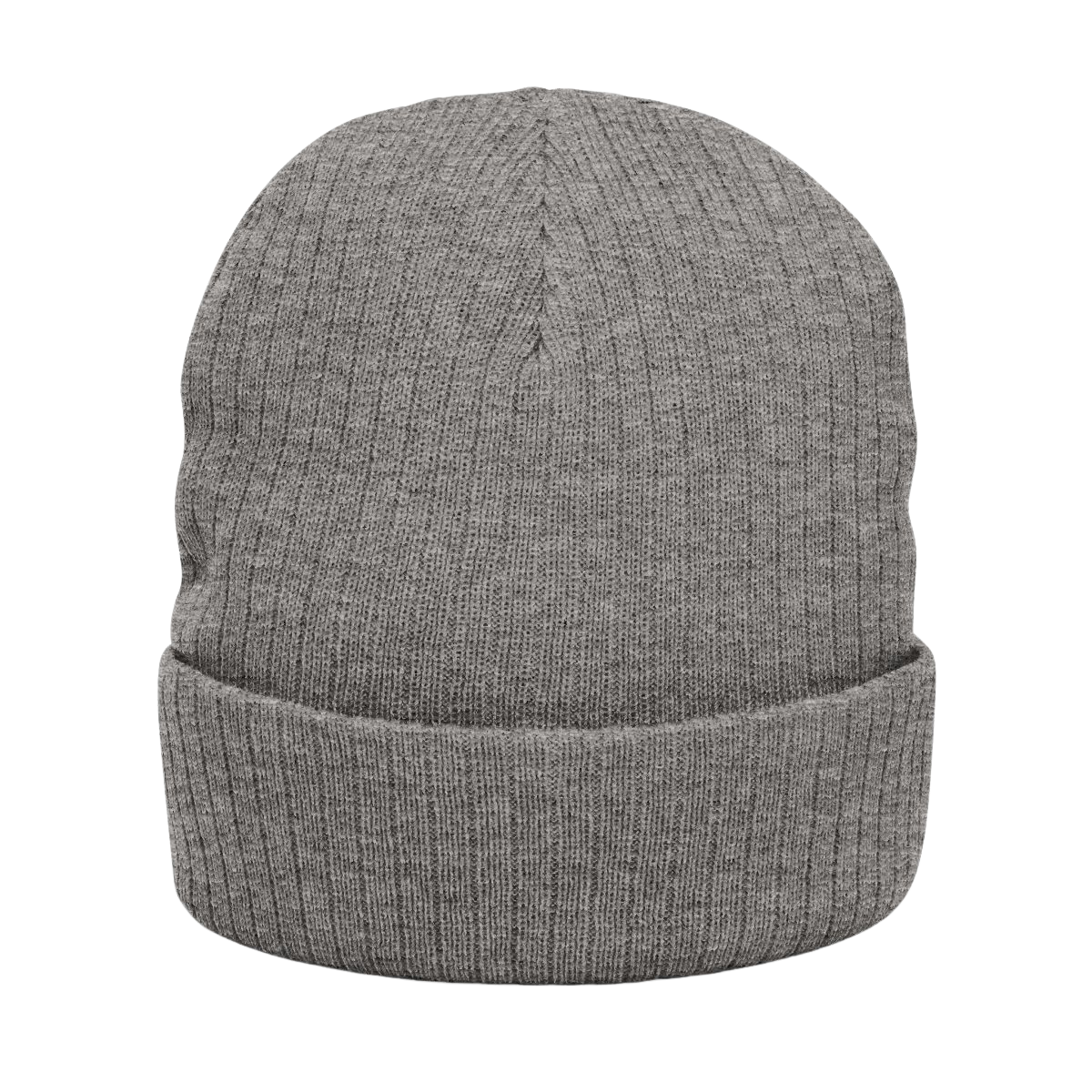 Lifted Spirits Ribbed Knit Beanie (Black) – Embroidered Cuffed Winter Hat