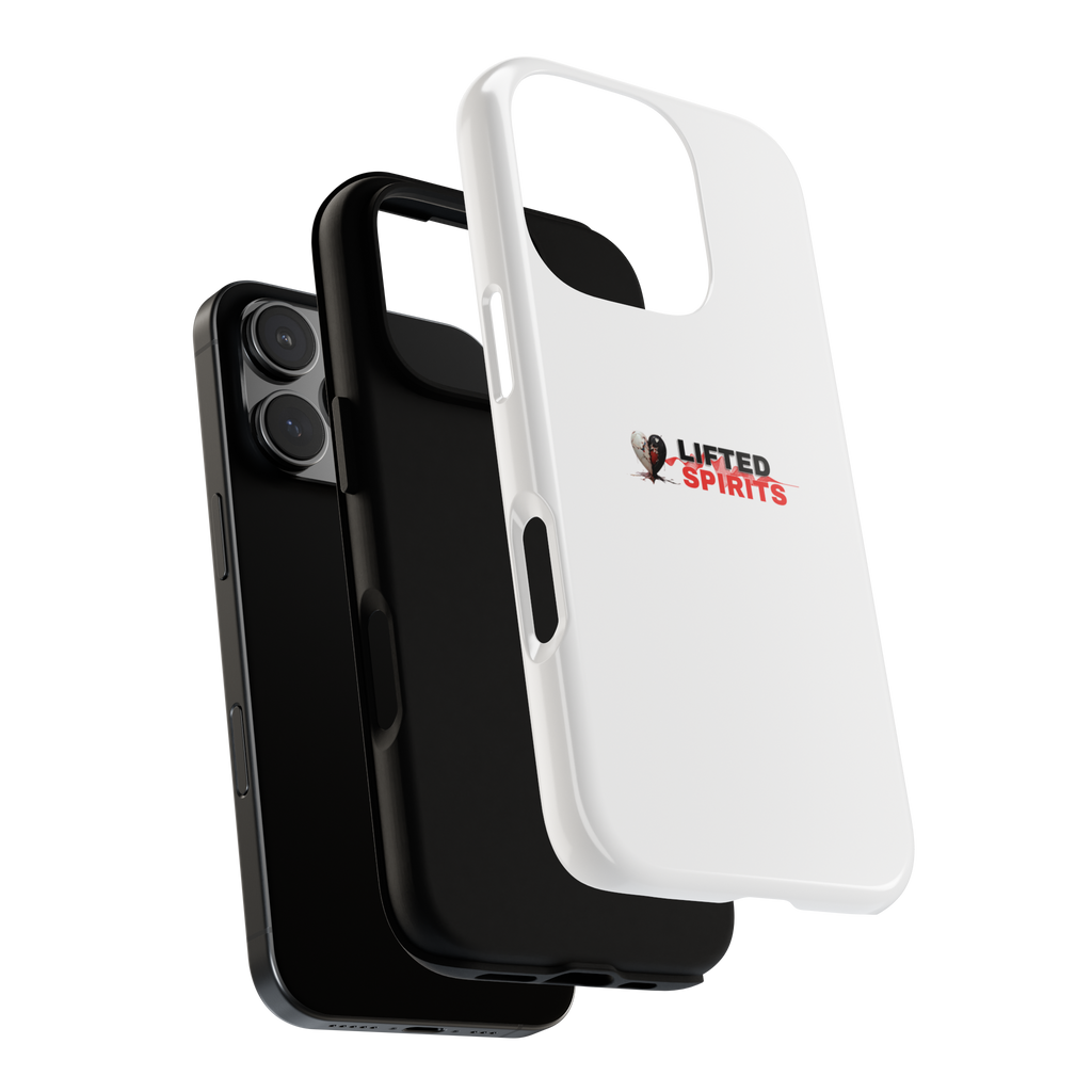 Lifted Spirits White iPhone Case – Dual Layer Protective Cover