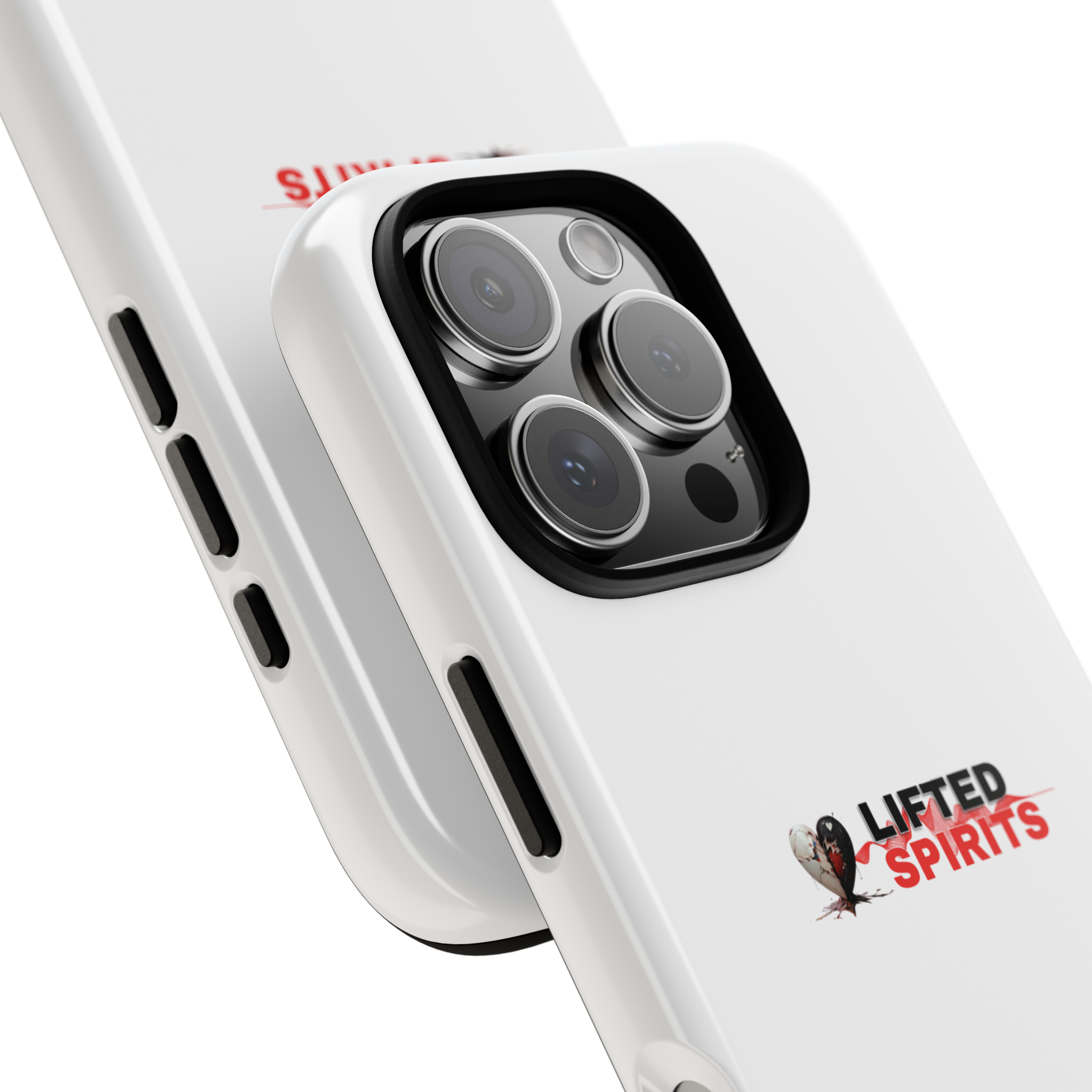 Lifted Spirits White iPhone Case – Dual Layer Protective Cover