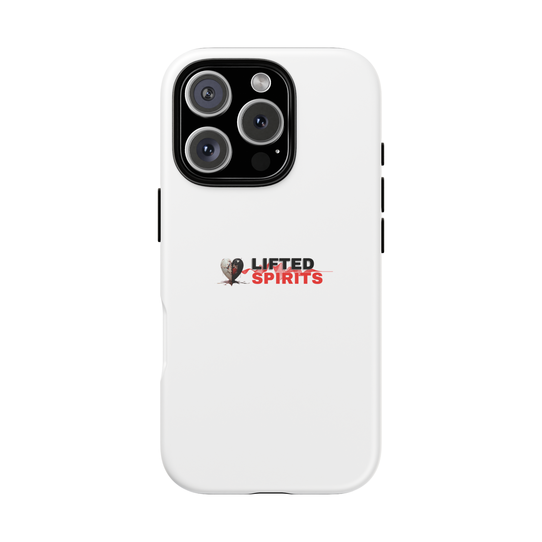 Lifted Spirits White iPhone Case – Dual Layer Protective Cover