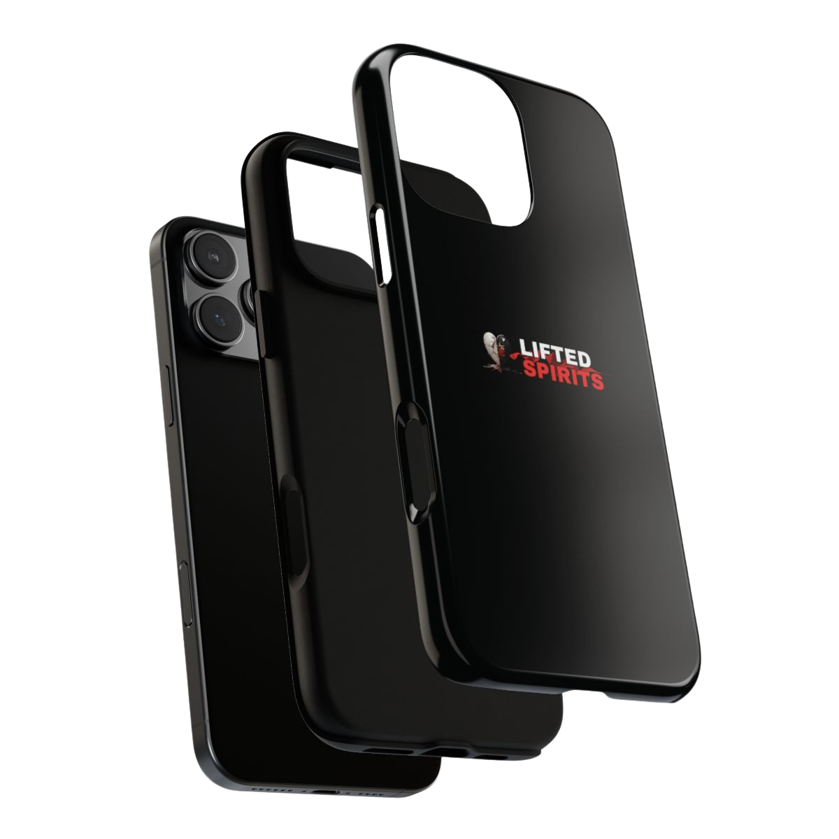 Lifted Spirits Black iPhone Case – Dual Layer Protective Cover