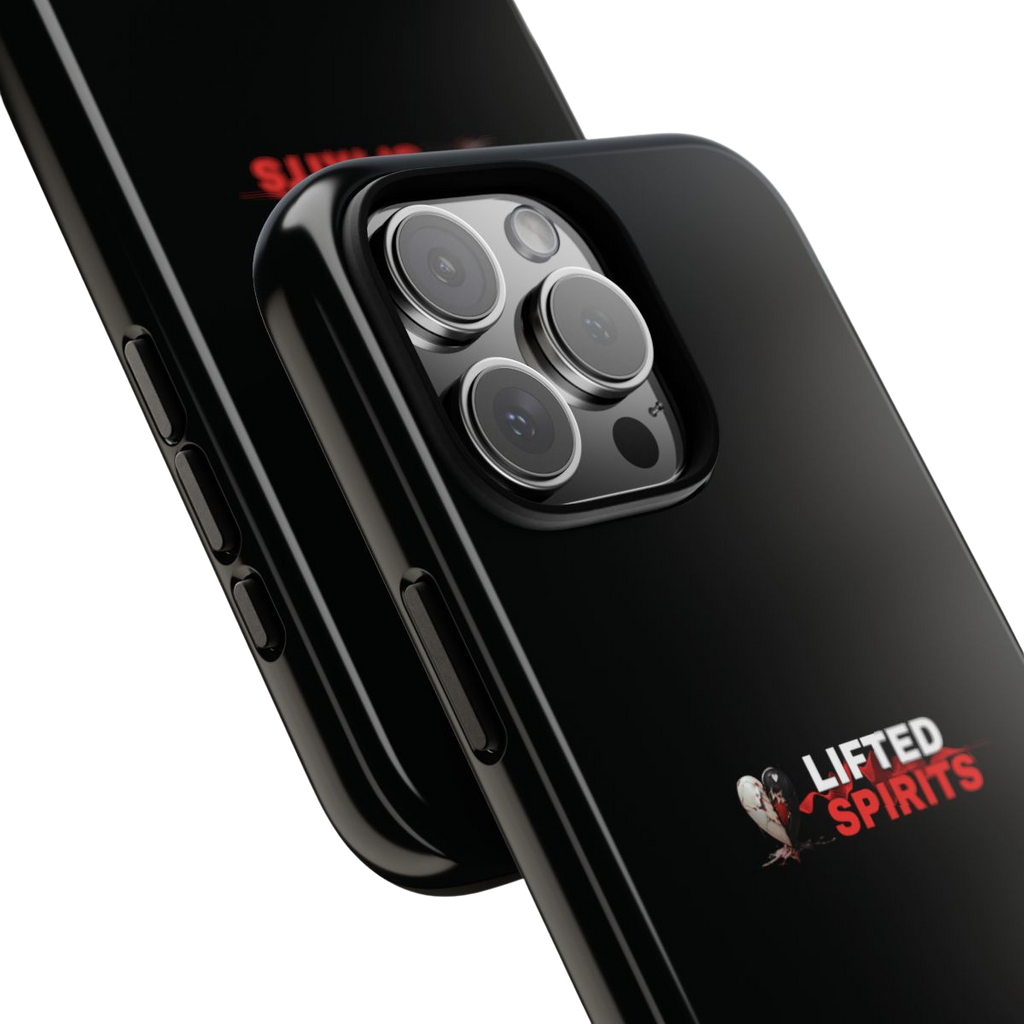 Lifted Spirits Black iPhone Case – Dual Layer Protective Cover